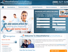 Tablet Screenshot of mesotheliomasurvivalrate.net